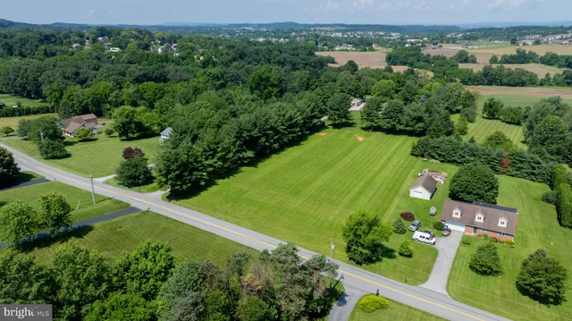 an aerial view of a houses