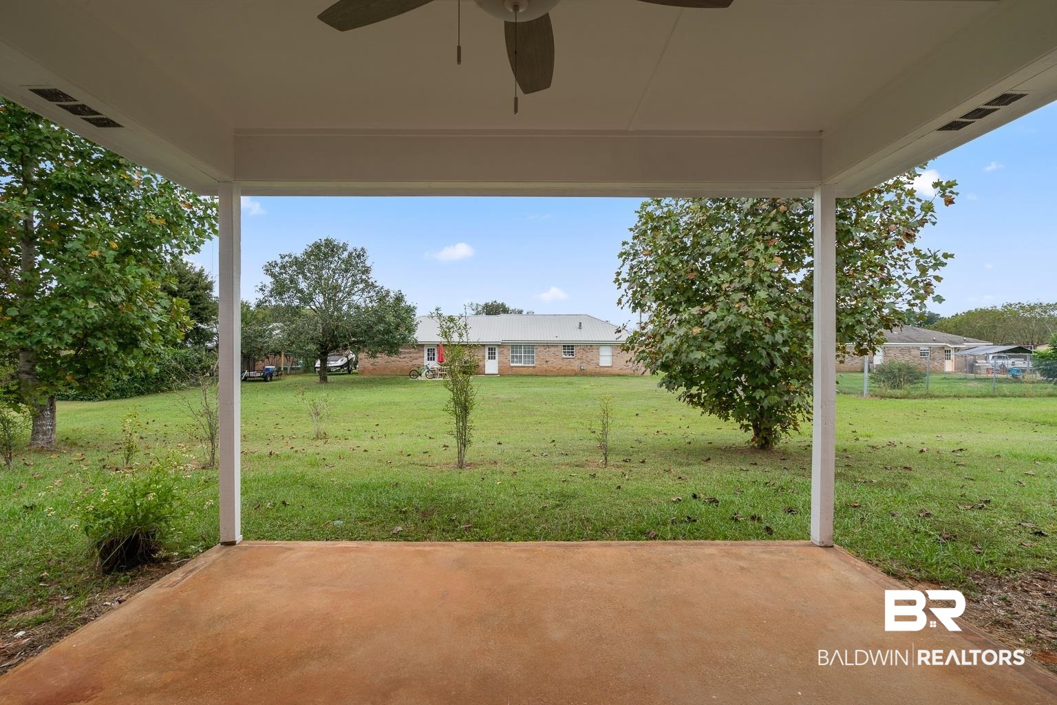16418 Avent Lane Foley, AL 36535 - Photo 8 of 30 View of patio with ceiling fan