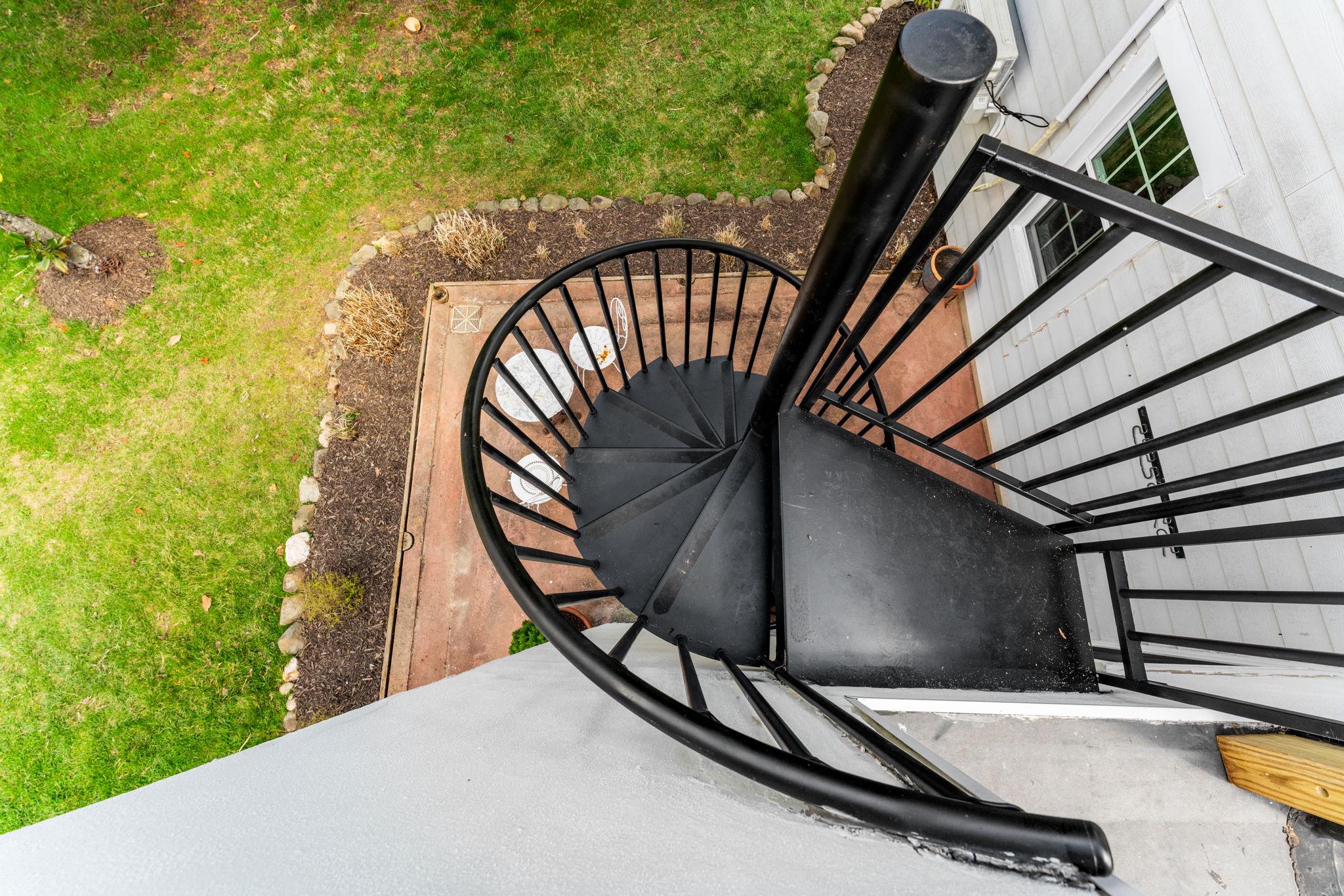 4094 Whiting Road Marshall, VA 20115 - Photo 63 of 68 Spiral Staircase to Rooftop Terrace