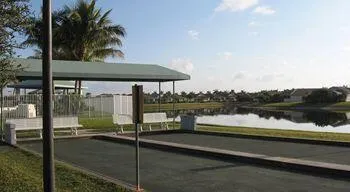 a view of a table and chairs in the patio