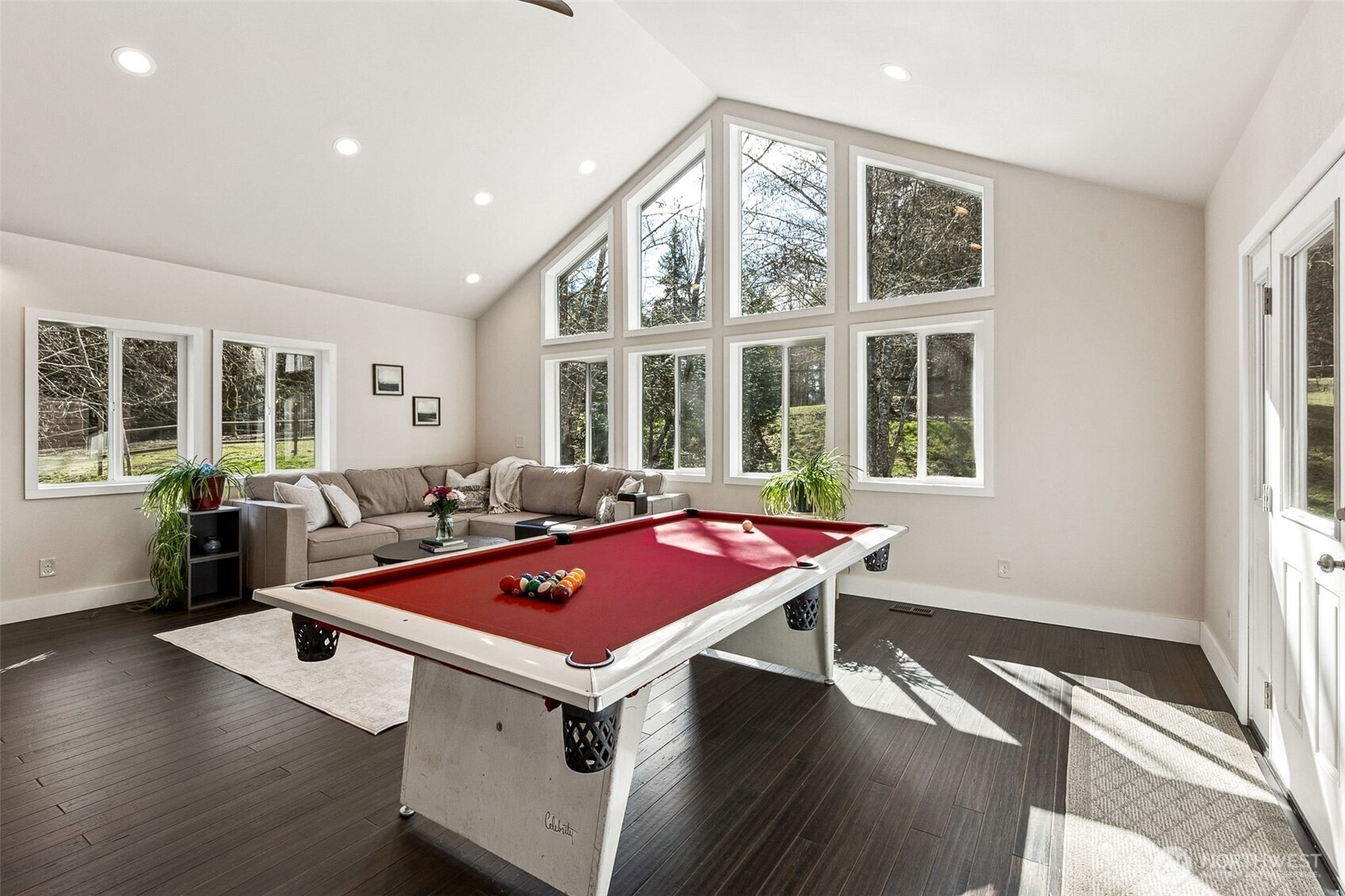 6103 Lackey Road Northwest Vaughn, WA 98394 - Photo 12 of 37 a room with furniture pool table and windows