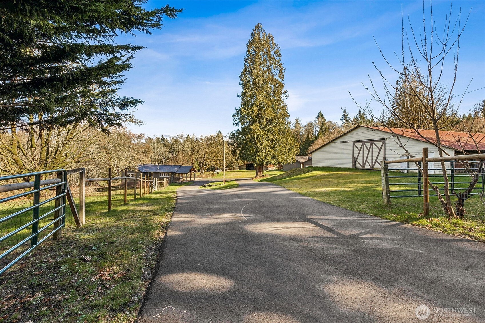 6103 Lackey Road Northwest Vaughn, WA 98394 - Photo 26 of 37 a view of swimming pool with outdoor seating and trees