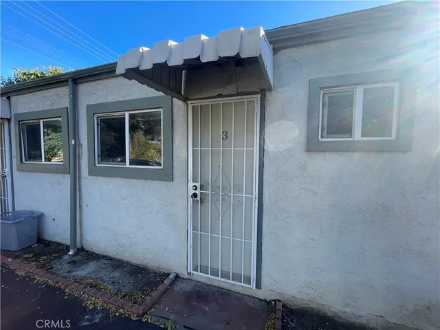 a view of a house with a door