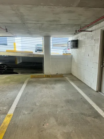a view of a garage