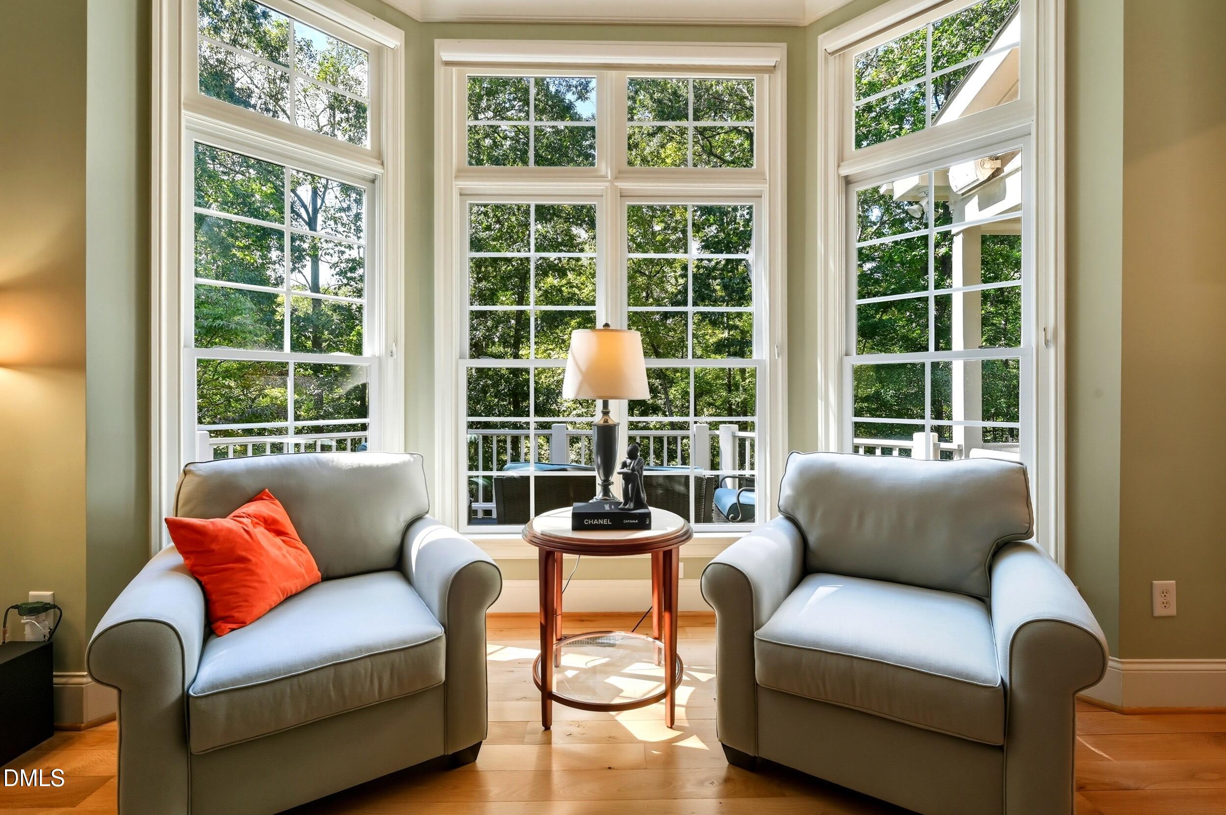 417 The Preserve Trail Chapel Hill, NC 27517 - Photo 14 of 83 a living room with furniture and a large window