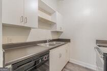120 Ralph McGill Boulevard Northeast, Unit 1302 Atlanta, GA 30308 - Photo 11 of 28 a kitchen with a sink cabinets and appliances