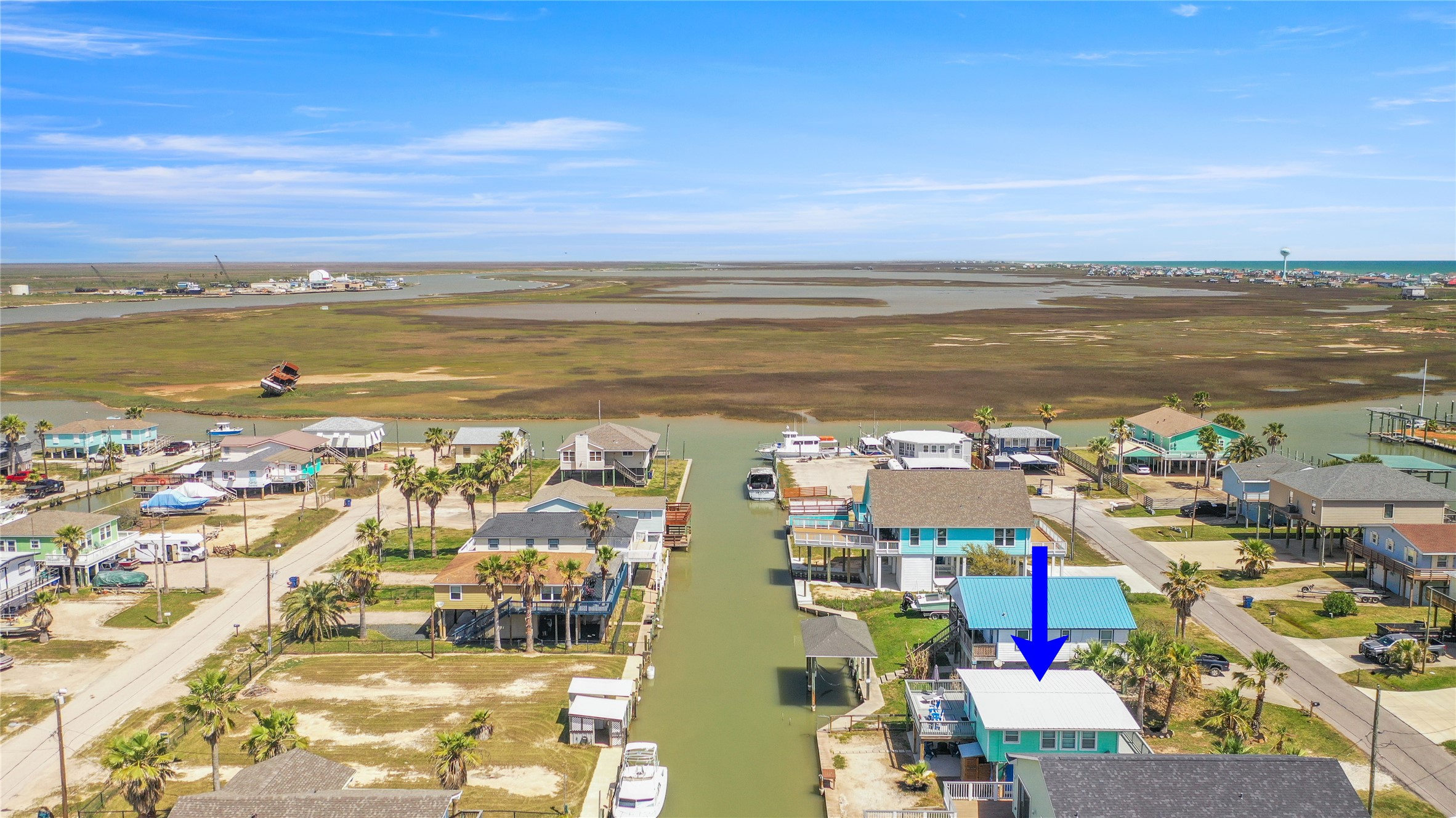 321 Pompano Lane Surfside Beach, TX 77541 - Photo 30 of 36 a view of a city and ocean view