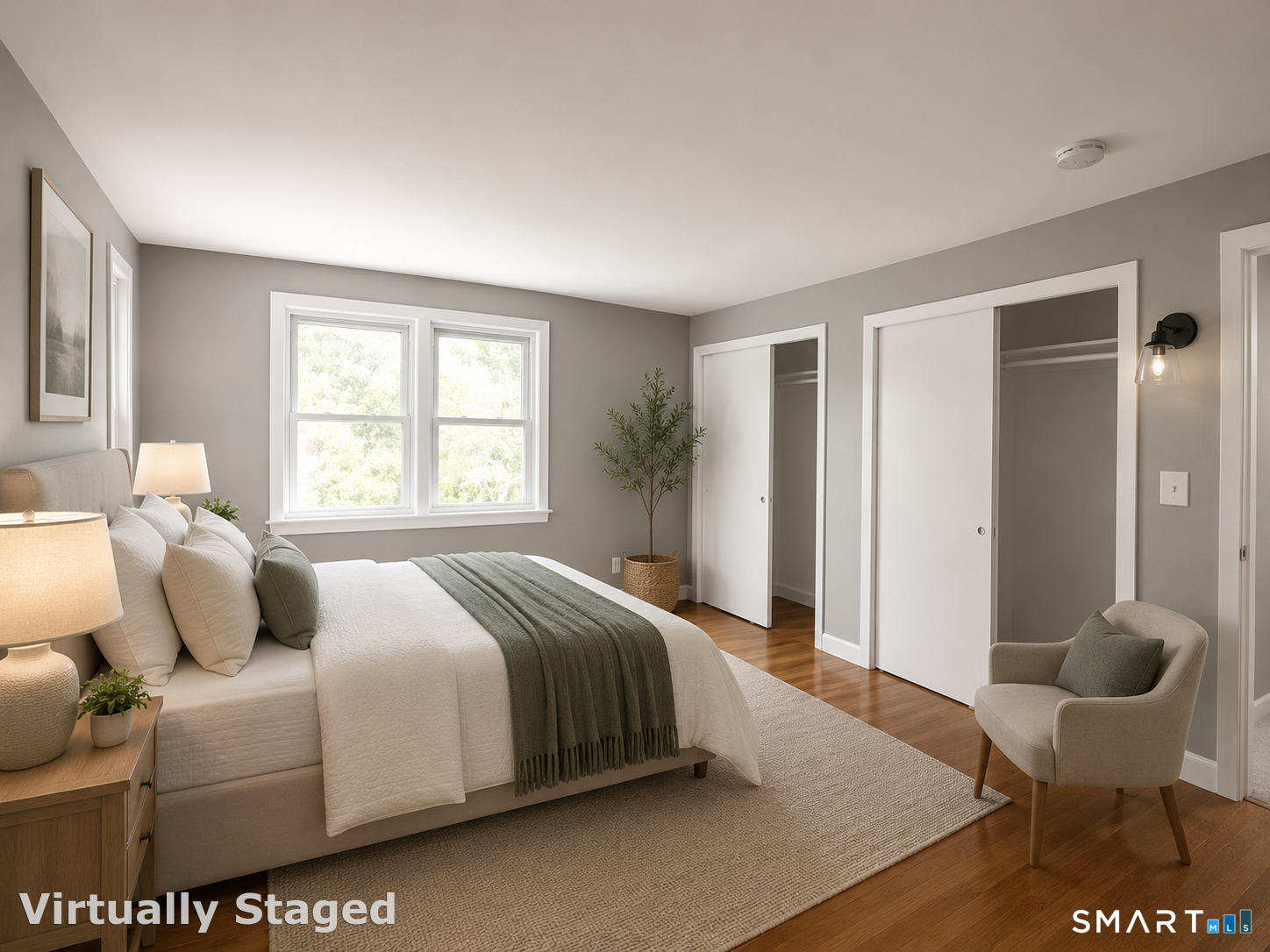 341 Harland Road Norwich, CT 06360 - Photo 12 of 29 a bedroom with a bed and a large window