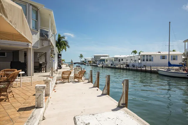 a view of a lake with boats