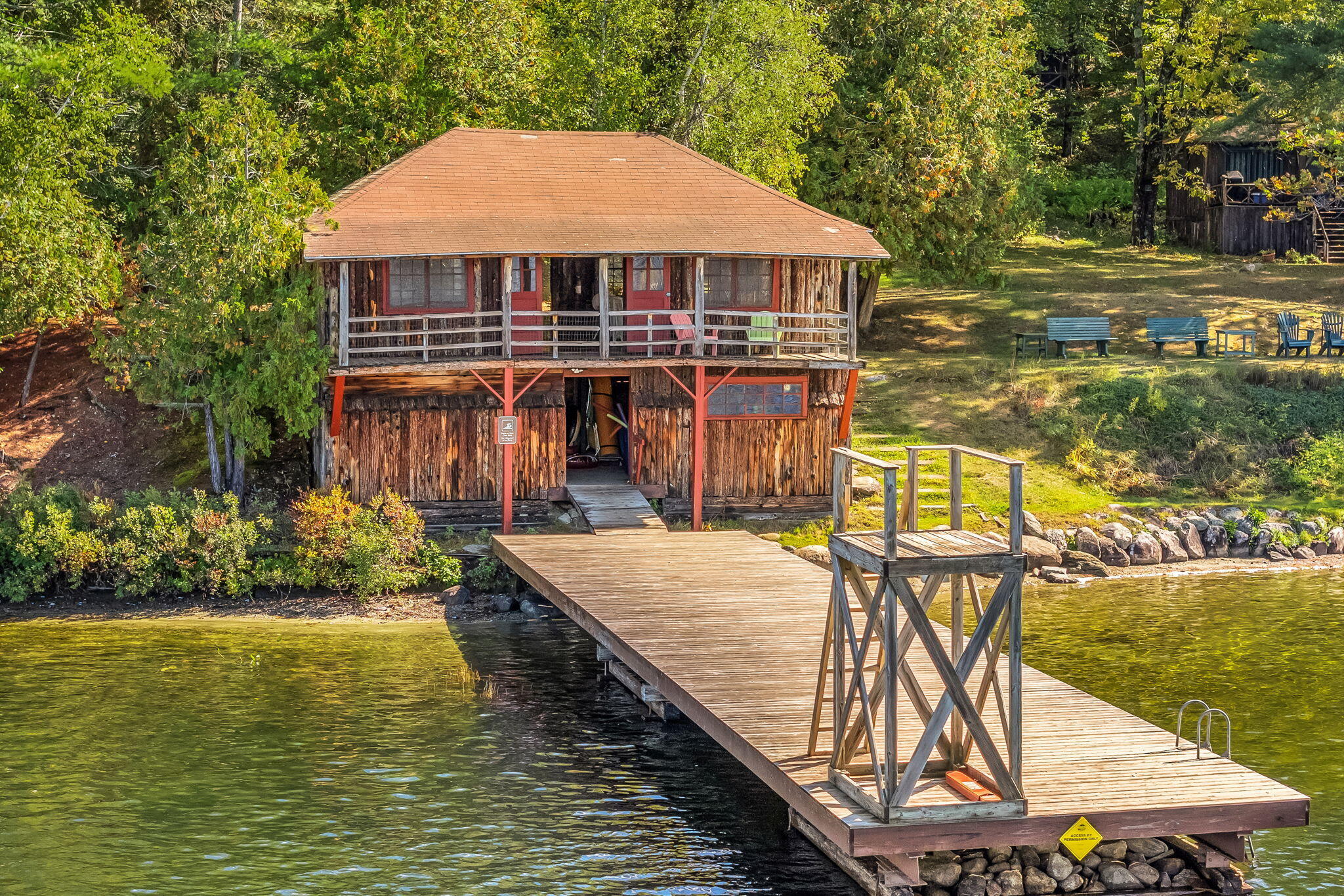 75 Menatoma Camp Road Readfield, ME 04355 - Photo 151 of 221 LIBRARY BUILDING & DIVING PLATFORM
