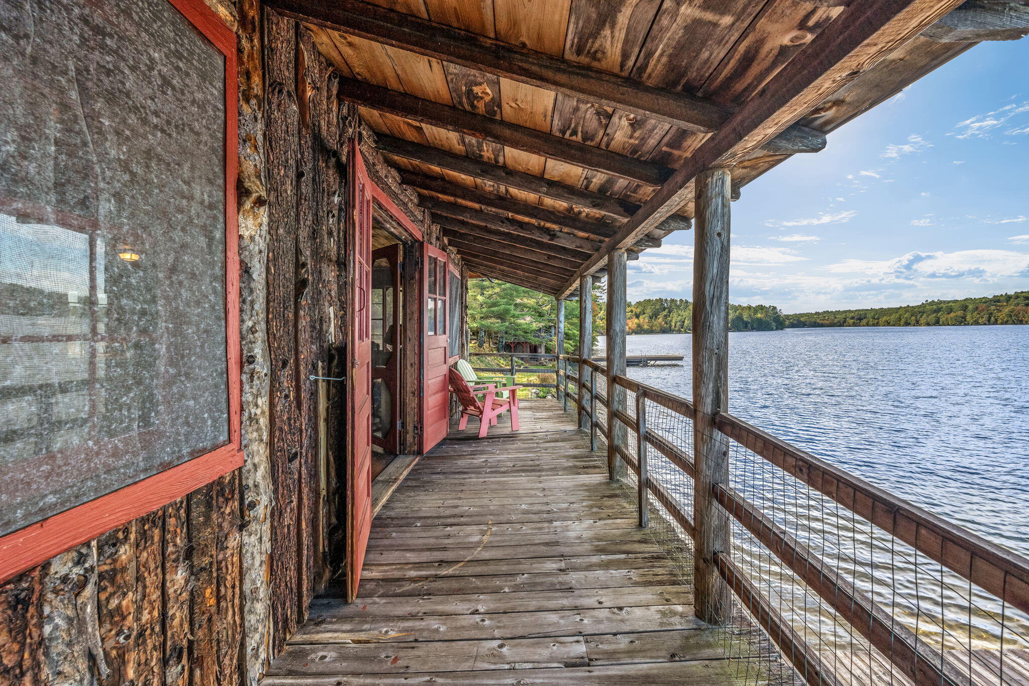 75 Menatoma Camp Road Readfield, ME 04355 - Photo 152 of 221 LIBRARY BUILDING LAKESIDE PORCH