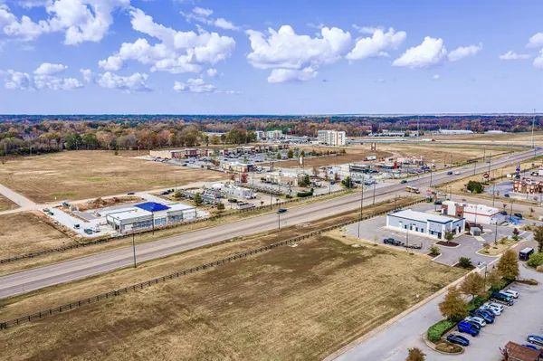 a city view with houses