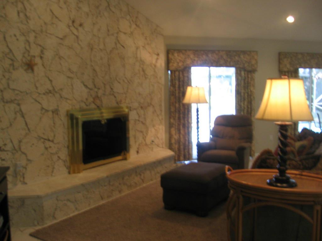 245 Northwest 70th Street Boca Raton, FL 33487 - Photo 16 of 39 a living room with furniture and a fireplace