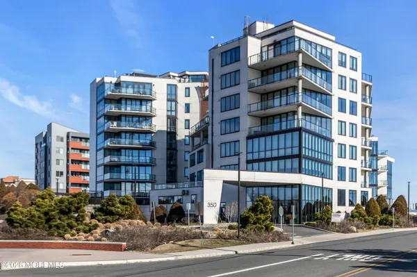 a front view of a multi story building