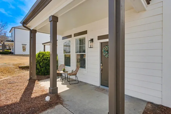 a house view with a outdoor space