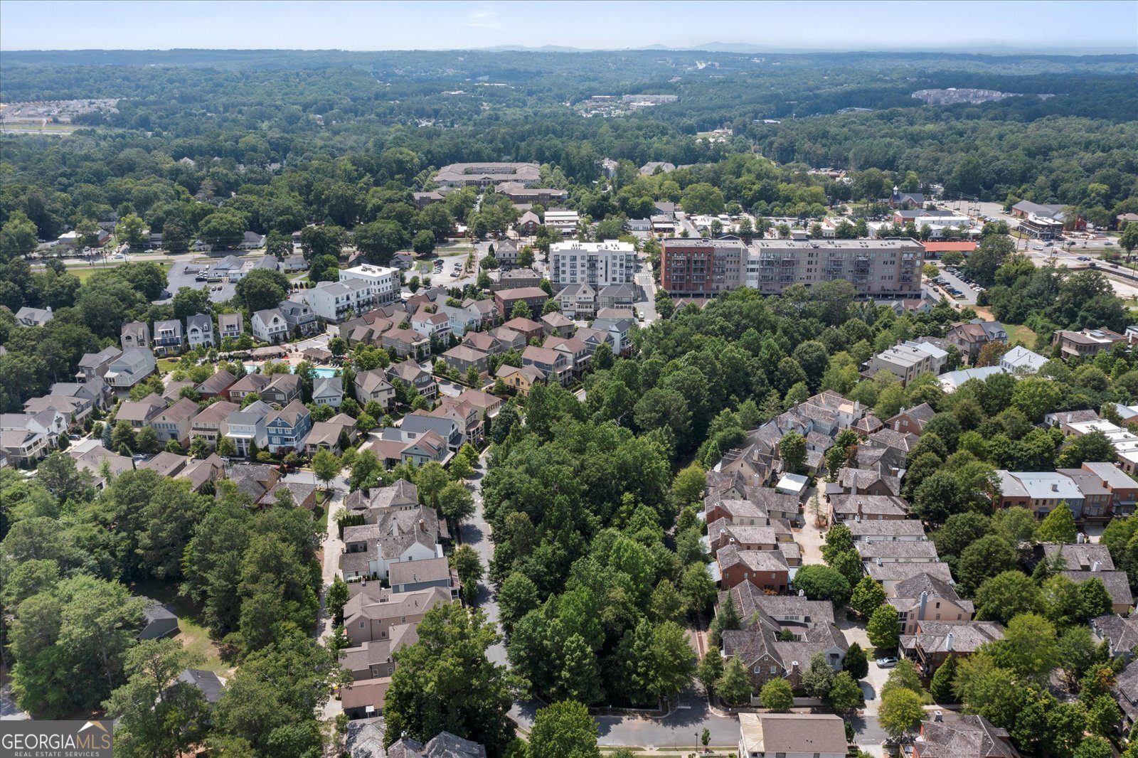 360 Chambers Street Woodstock, GA 30188 - Photo 41 of 50 an aerial view of a city with lots of residential buildings