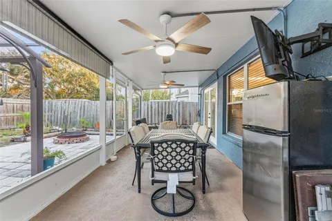 a outdoor space with furniture