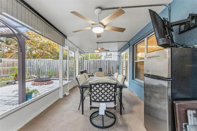 a outdoor space with furniture