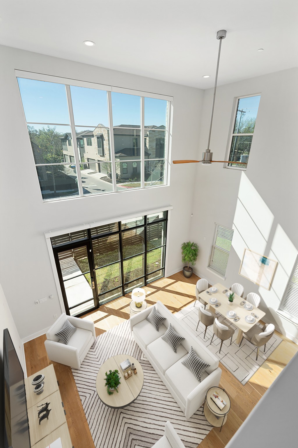 3901 Sightline Street, Unit 119 Austin, TX 78731 - Photo 11 of 24 View from upper level - Virtual Staging