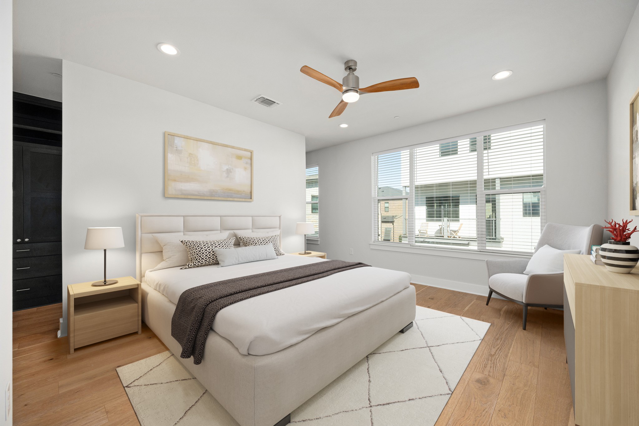 3901 Sightline Street, Unit 119 Austin, TX 78731 - Photo 12 of 24 Primary Bedroom Suite - Virtual Staging