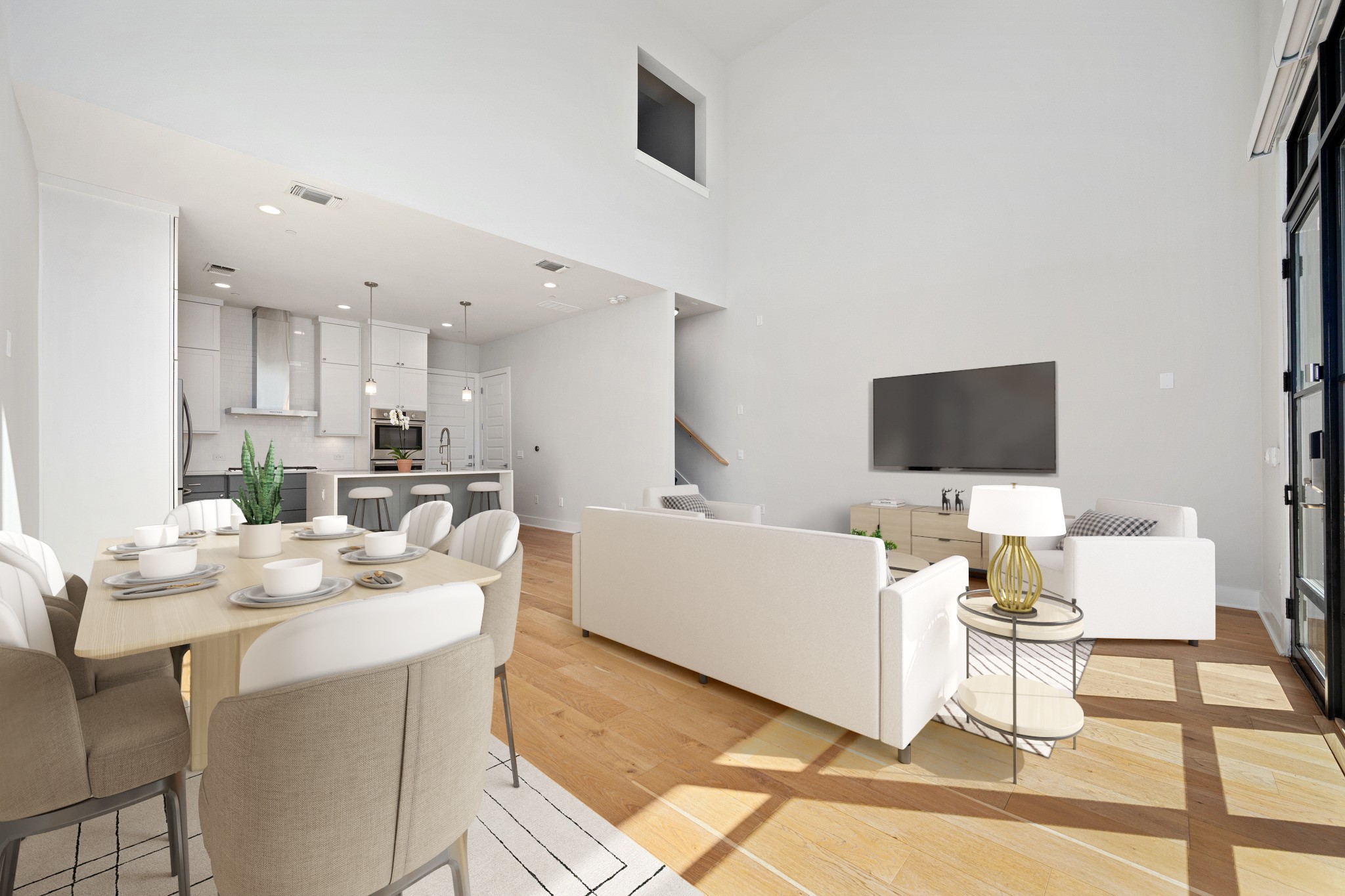 3901 Sightline Street, Unit 119 Austin, TX 78731 - Photo 3 of 24 Main living/dining/kitchen - Virtual Staging