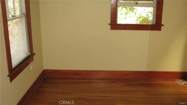 a view of wooden cabinets