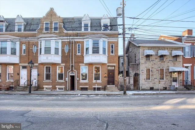 a front view of a building