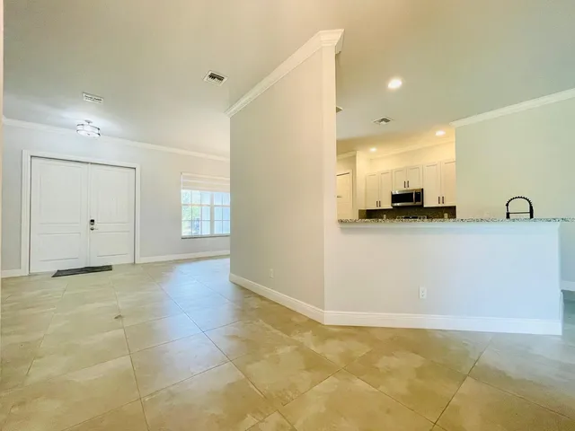 a view of building and yard