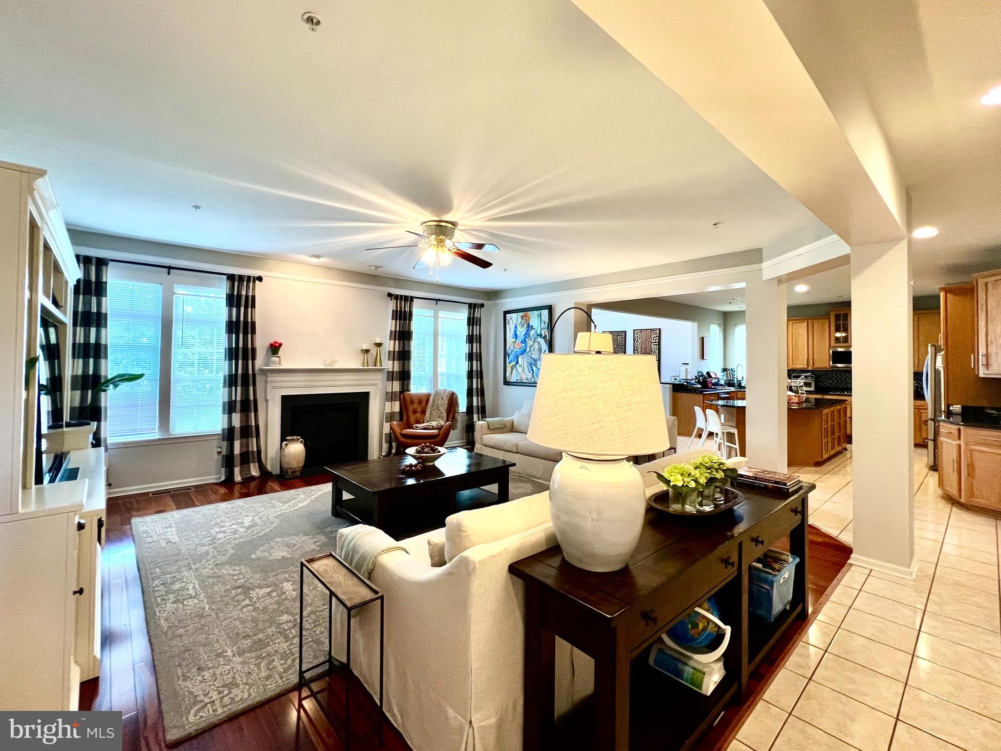 13501 Oaklands Manor Drive Laurel, MD 20708 - Photo 18 of 46 a living room with furniture and a fireplace
