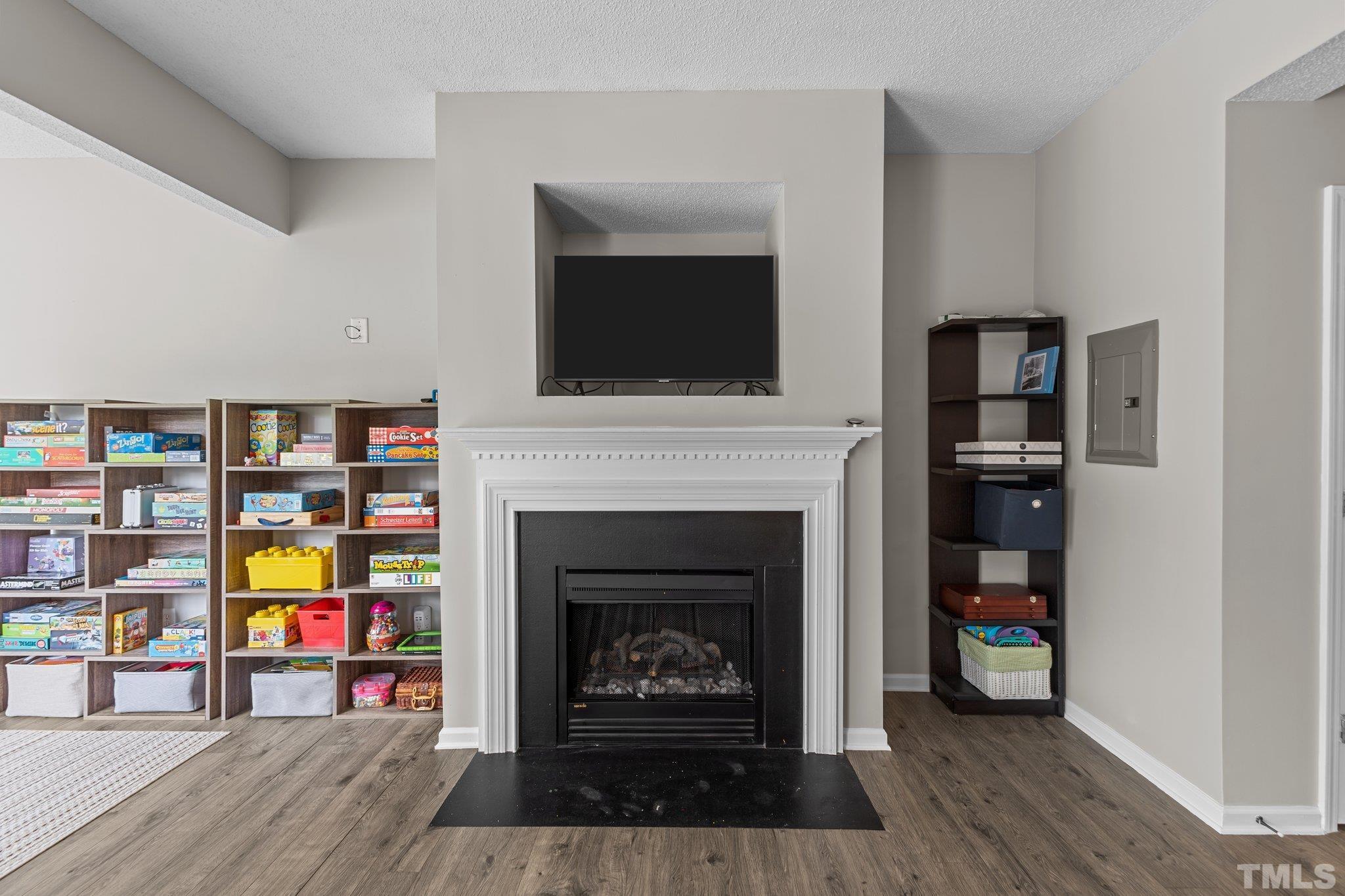 3366 Bridgeville Road Raleigh, NC 27610 - Photo 10 of 37 a living room with fireplace and furniture