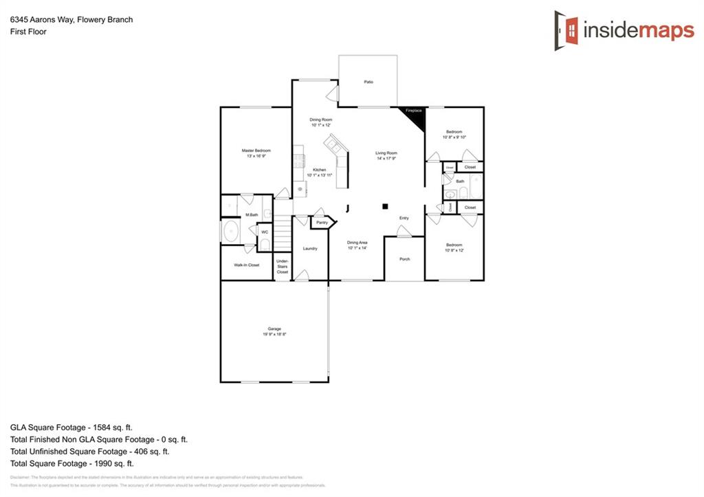 6345 Aarons Way Flowery Branch, GA 30542 - Photo 18 of 19 a picture of a floor plan
