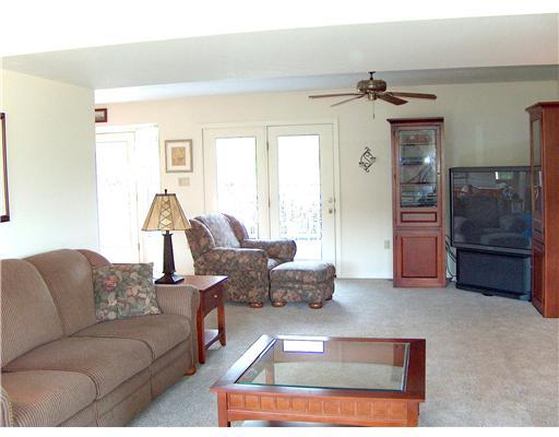 Family Room. Lots of room to entertain.  French doors lead to Trex deck