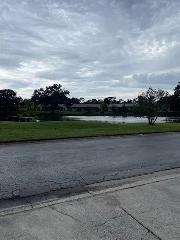 an aerial view of a yard