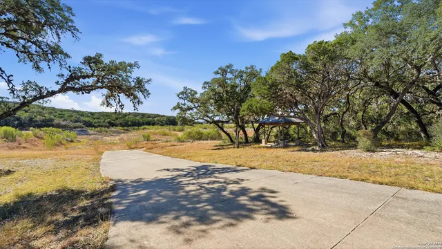 a view of a park with slide