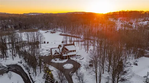 a view of a house with mountain view