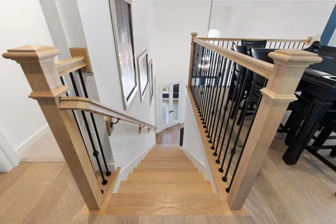 a view of an entryway with staircase
