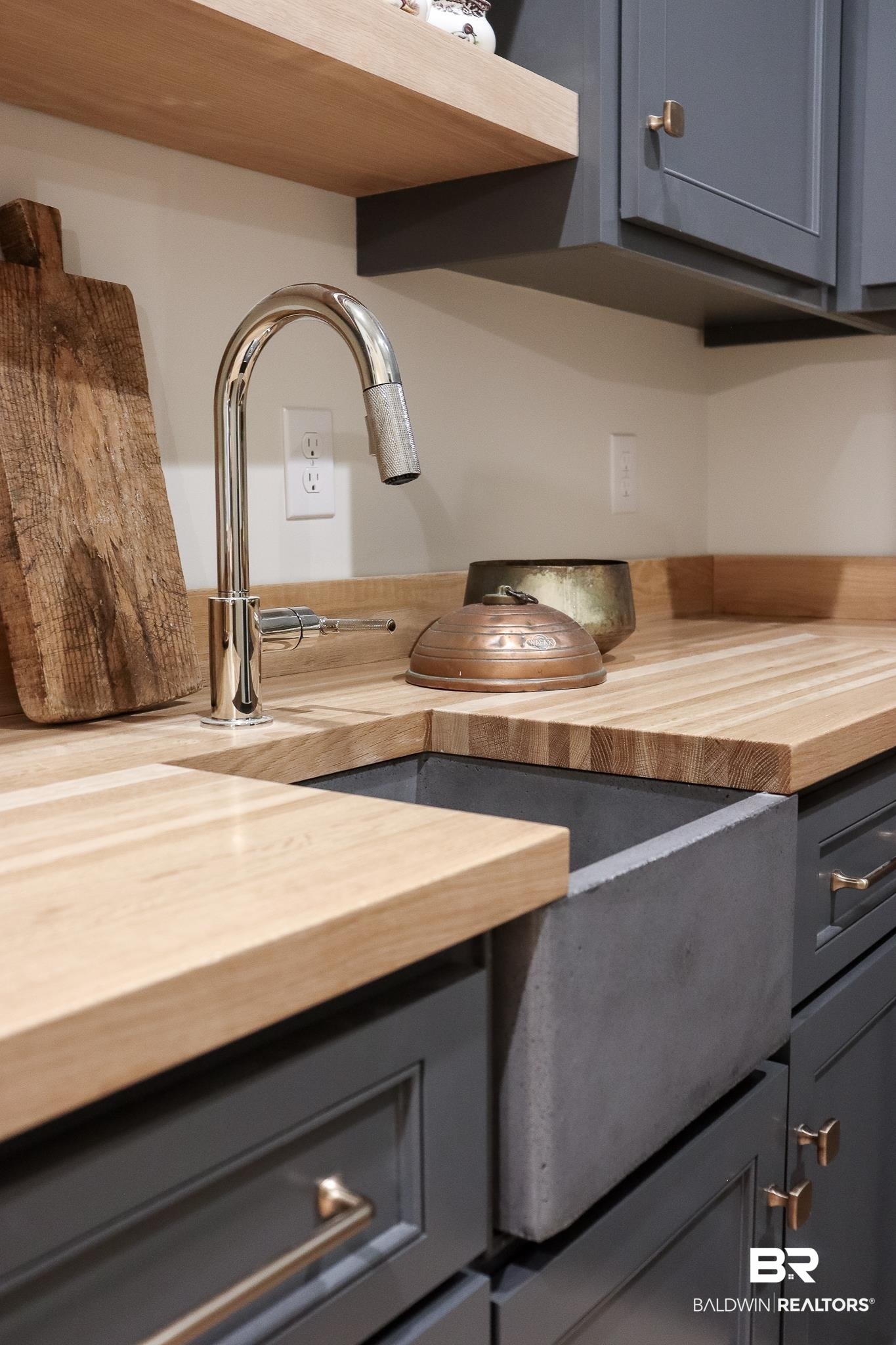 7248 Parker Road Fairhope, AL 36532 - Photo 16 of 55 Kitchen view of gray cabinets and a sink
