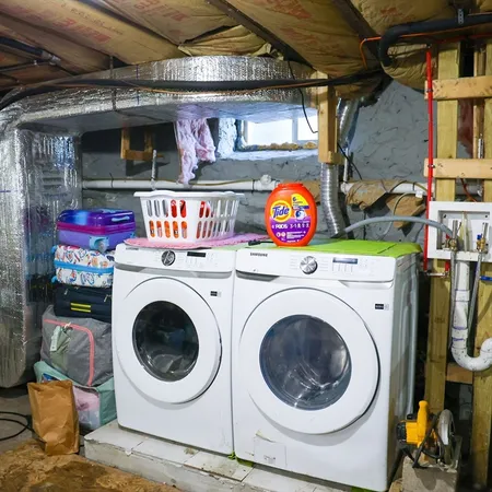 a view of storage and utility room