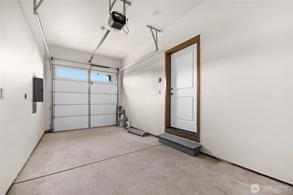 a view of a garage