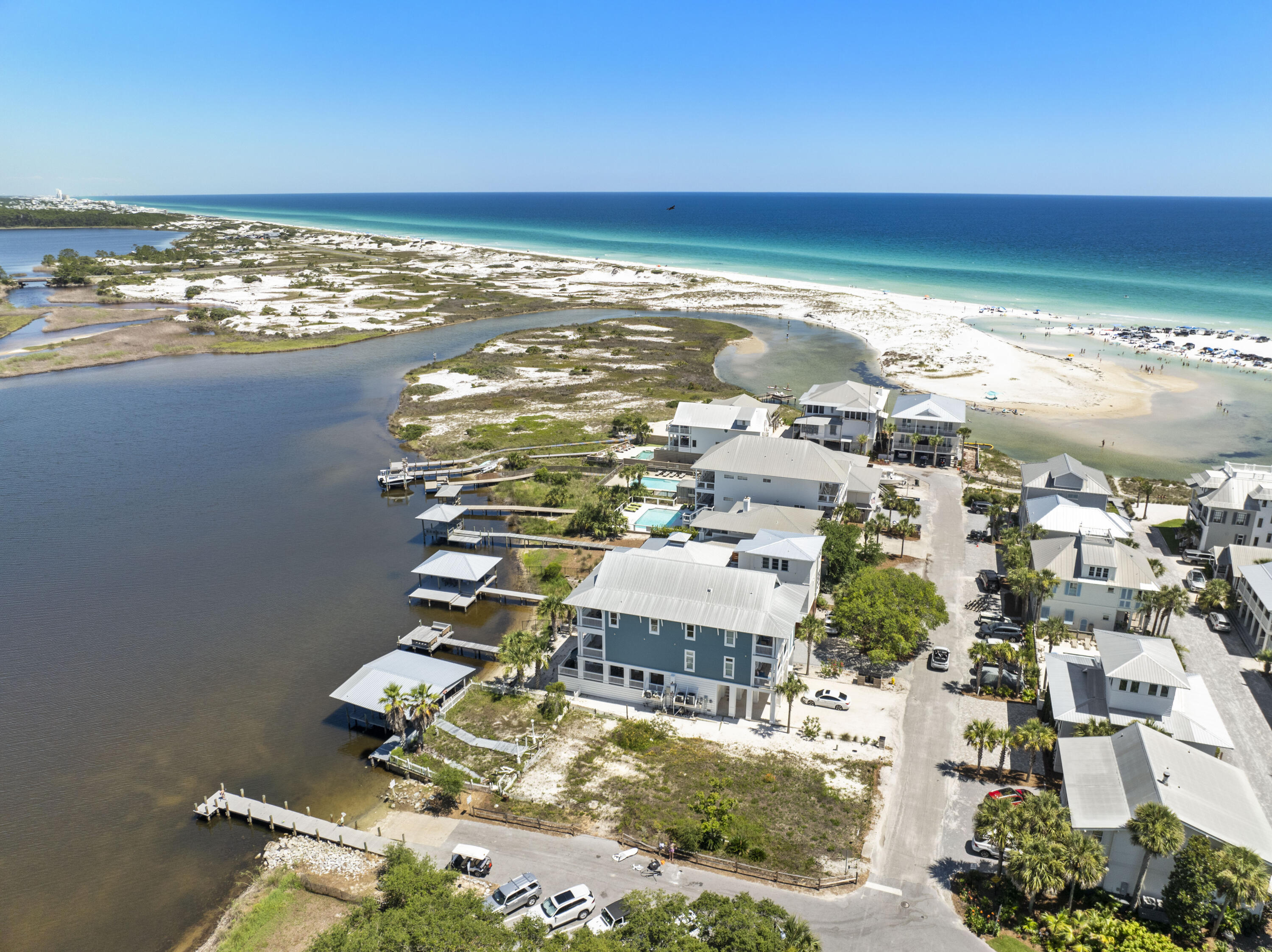 109 Banfill Road Santa Rosa Beach, FL 32459 - Photo 24 of 32 an aerial view of ocean and residential houses with outdoor space