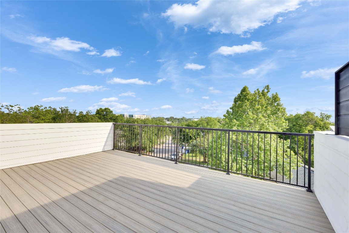 1937 East 38th 1/2 Street, Unit A Austin, TX 78723 - Photo 20 of 26 a view of a balcony with lake view and mountain view