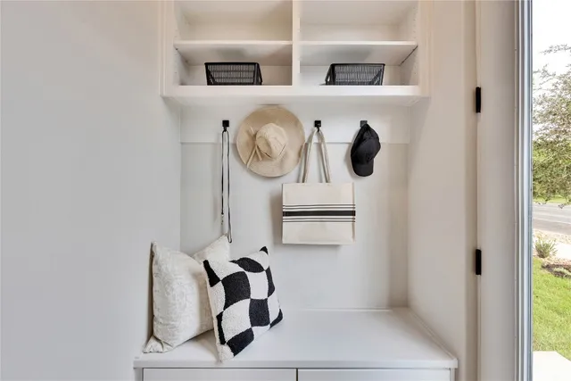 a bathroom with a bathtub and shower