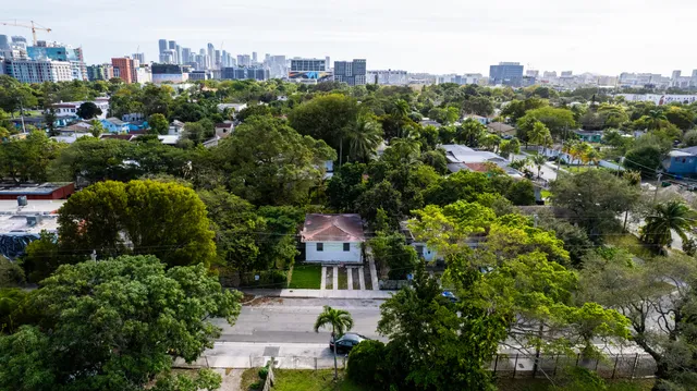 an aerial view of multiple house