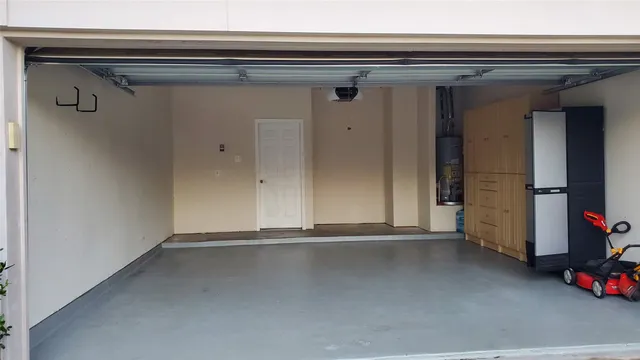 a view of room with stairs and a potted plant