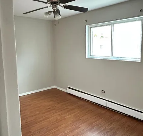an empty room with a window