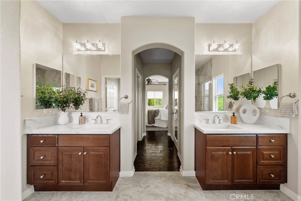 28889 Edenton Way Temecula, CA 92591 - Photo 24 of 56 Primary upgraded bathroo suite with quartz counters