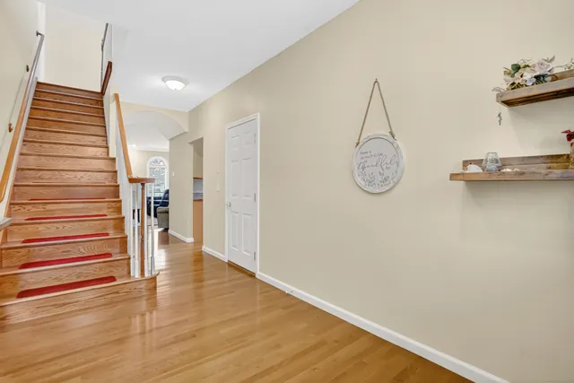 an empty room with an entryway