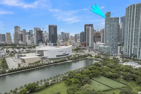 a view of a city with tall buildings