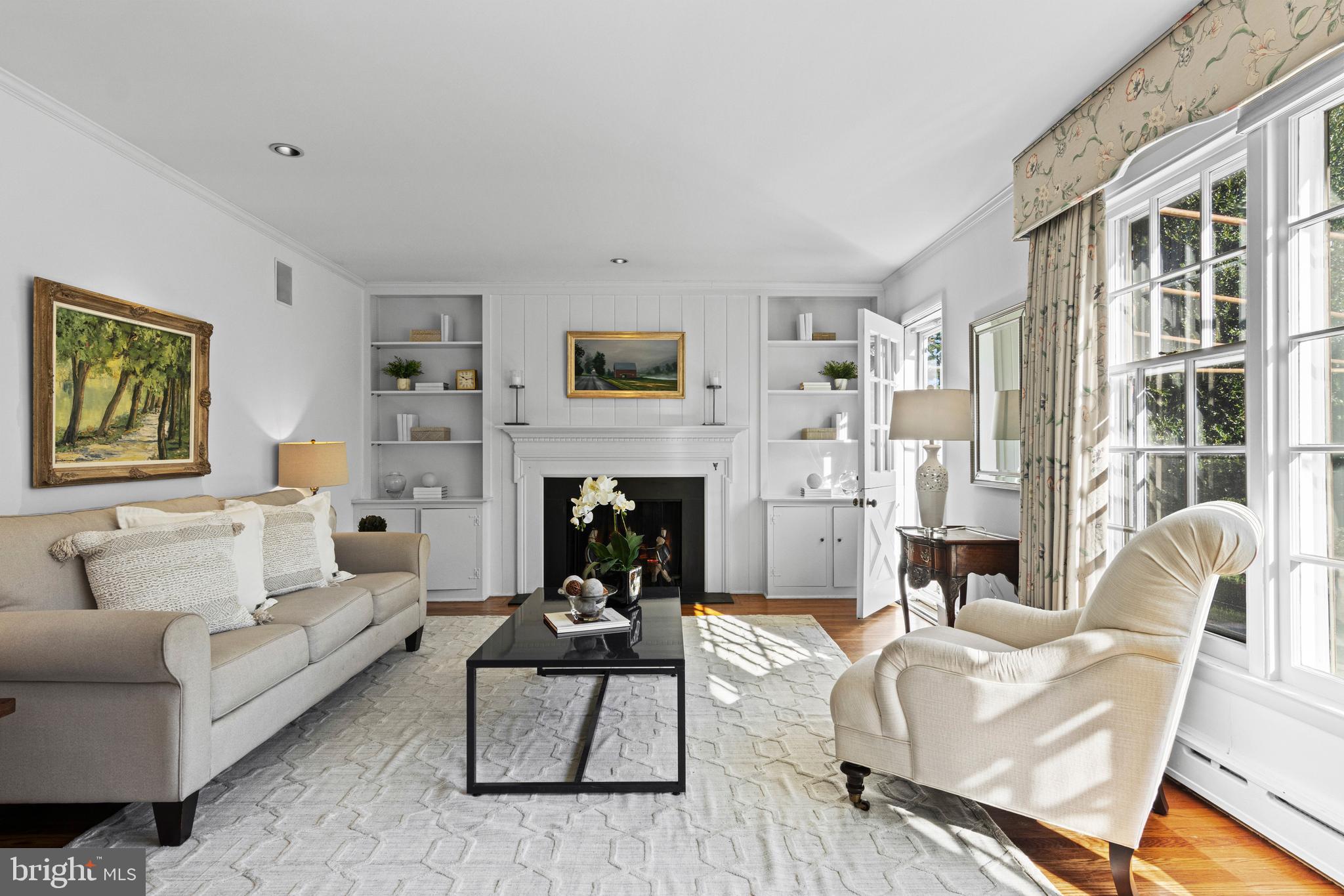 590 Cricket Lane Wayne, PA 19087 - Photo 15 of 65 a living room with furniture fireplace and a large window
