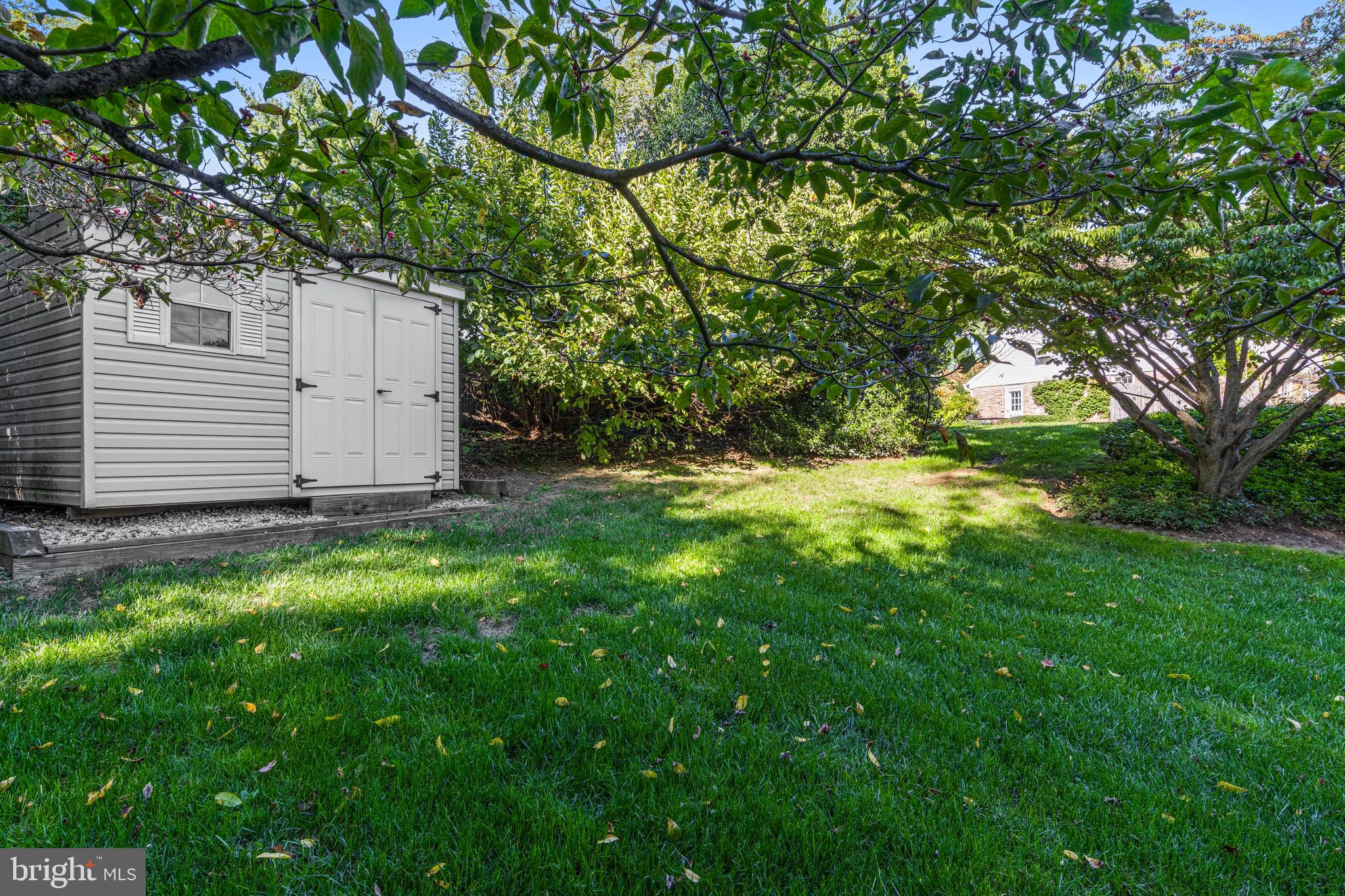 590 Cricket Lane Wayne, PA 19087 - Photo 55 of 65 a backyard of a house with plants and large trees
